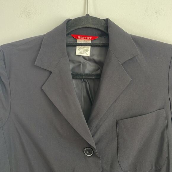 Vintage Y2K Esprit stretch button up blazer jacket sz 1/2 - Picture 2 of 5